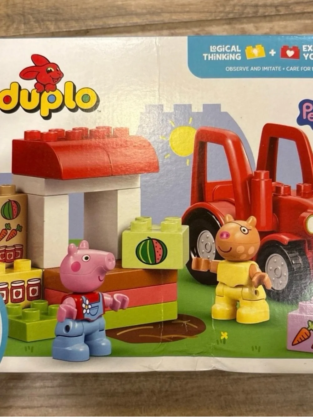 LEGO DUPLO Red Tractor Playset with Pink and Yellow Figures - Picture 1 of 4
